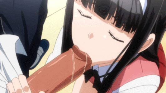 boy girl animated animated gif byakudan midori cum cum in mouth